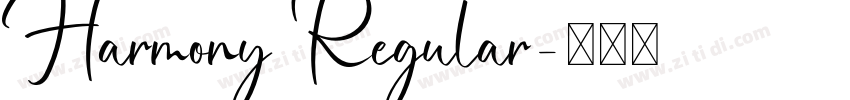 Harmony Regular字体转换